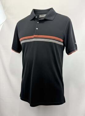 Mizuno Pro Collection Men's Chest Stripe Performance Golf Polo Shirt